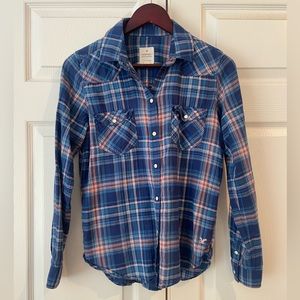 Vintage Boyfriend Plaid Button Down 🍂